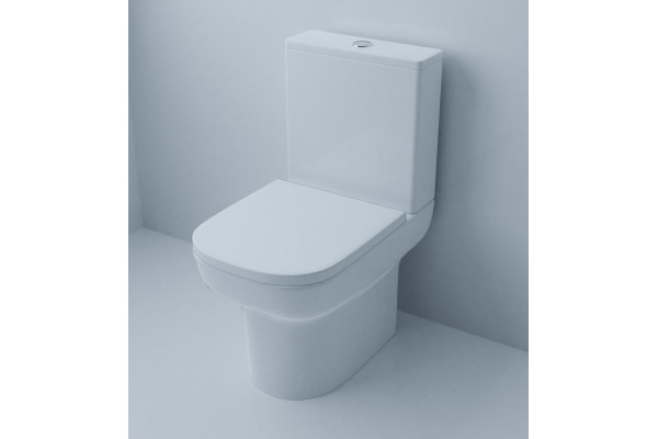 Унитаз-компакт Azario Alba AZ-8323 микролифт белый, прямоугольный, 36.5x62 см