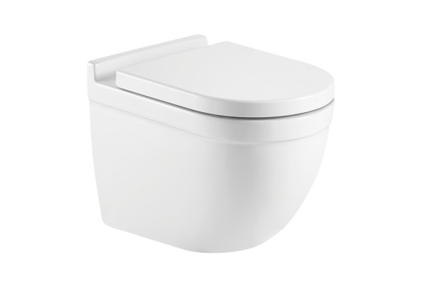 Унитаз Azario Fora AZ-0017 E-R микролифт белый, овальный, 36x52 см