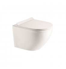 Унитаз Azario Grado AZ-0046 микролифт белый, овальный, 37x49 см