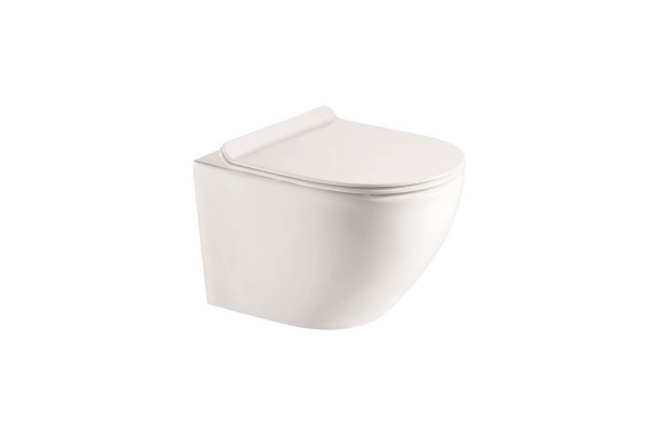 Унитаз Azario Grado AZ-0046 микролифт белый, овальный, 37x49 см