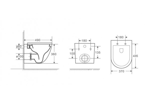 Унитаз Azario Grado AZ-0046 микролифт белый, овальный, 37x49 см