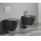 Унитаз Azario Grado AZ-0046N-MB микролифт черный, овальный, 37x49 см
