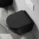 Унитаз Azario Grado AZ-0046N-MB микролифт черный, овальный, 37x49 см
