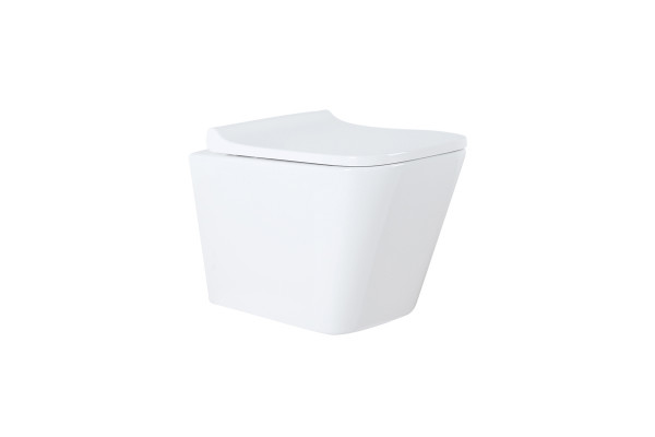 Унитаз Azario Teramo AZ-0052 микролифт белый, прямоугольный, 34x49 см