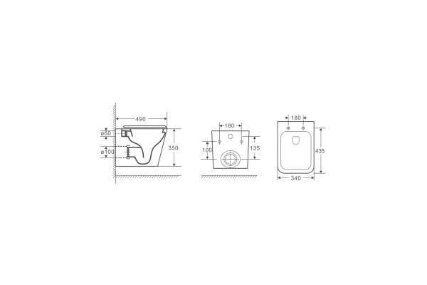 Унитаз Azario Teramo AZ-052E-R-MB микролифт черный, прямоугольный, 34x49 см