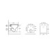 Унитаз Azario Teramo AZ-052E-R-MB микролифт черный, прямоугольный, 34x49 см