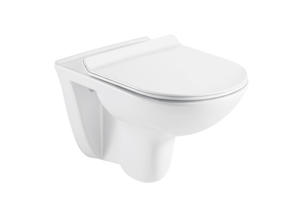 Унитаз Azario Pavia AZ-2142 микролифт белый, овальный, 35.5x53 см