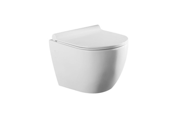 Унитаз Azario Geno AZ2196D микролифт белый, овальный, 36x49 см