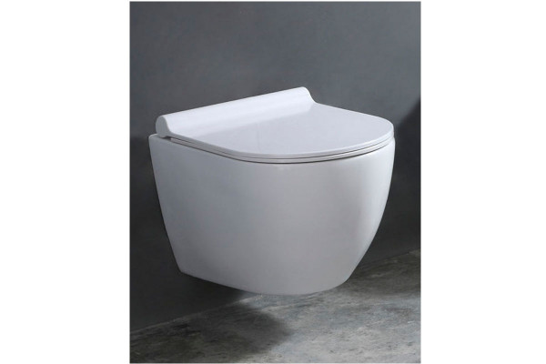 Унитаз Azario Geno AZ2196D микролифт белый, овальный, 36x49 см