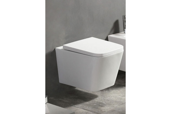 Унитаз Azario Nova AZ2216 микролифт белый, прямоугольный, 35x50.5 см