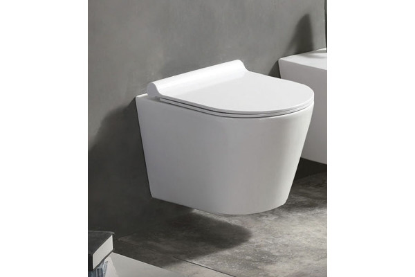 Унитаз Azario Nova AZ2217 микролифт белый, овальный, 36x48 см
