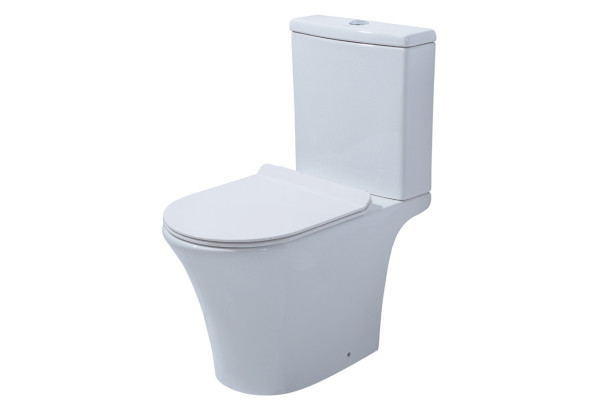 Унитаз Azario Verde AZ-8220 микролифт белый, овальный, 36.5x65 см