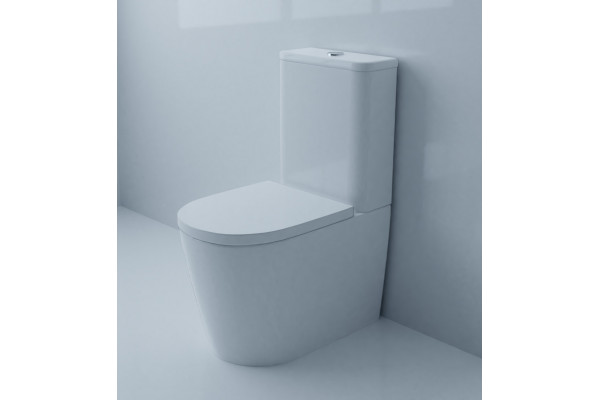 Унитаз Azario Luana AZ-8593 микролифт белый, овальный, 36.5x61.5 см