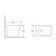 Напольное биде Fretta Square AZ-1215C цвет белый, прямоугольное, 34x52.5 см