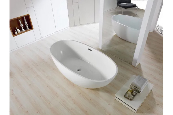 Акриловая ванна Azario Leeds 169x85 овальная, отдельностоящая