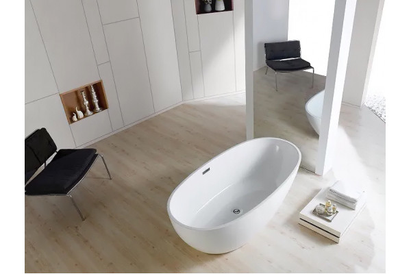 Акриловая ванна Azario Leeds 169x85 овальная, отдельностоящая