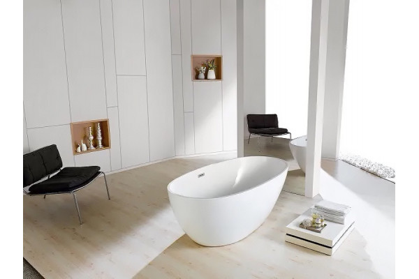 Акриловая ванна Azario Leeds 169x85 овальная, отдельностоящая