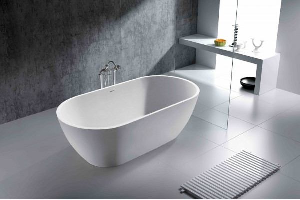 Ванна из искусственного камня Azario Solid Surface 180х93 овальная, отдельностоящая