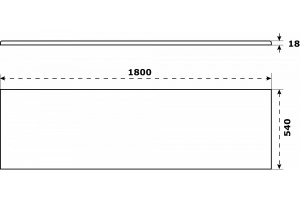 Акриловая ванна Azario Верда 180х80 прямоугольная, пристенная