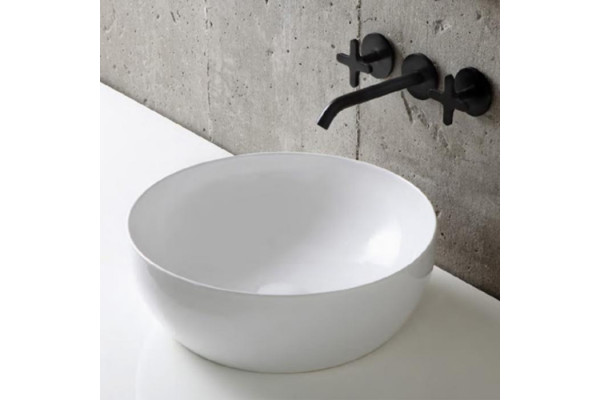 AZZURRA ELEGANCE CIRCLE  раковина чаша 40х40х14см без отв. под смеситель цвет белый (цена по акции со склада!) ELLA040140C0BI/(ECI40 bi)*0