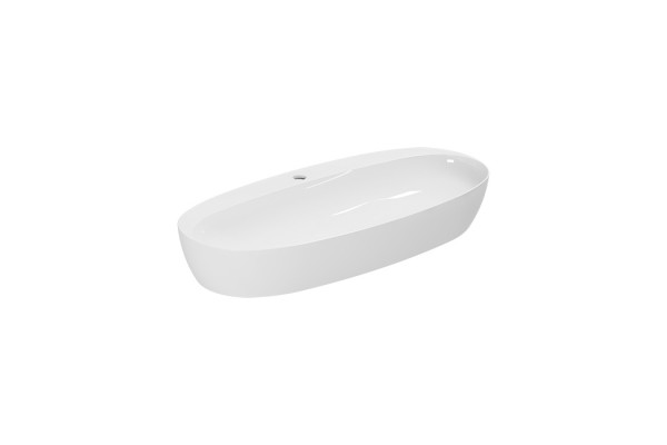 AZZURRA ELEGANCE CIRCLE раковина накладная 90х44см с 1 отв. под смеситель  цвет белый  (цена по акции со склада!) ELLA090440CMBI/(ECI90M bi)*1
