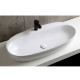 AZZURRA ELEGANCE CIRCLE раковина накладная 90х44см с 1 отв. под смеситель  цвет белый  (цена по акции со склада!) ELLA090440CMBI/(ECI90M bi)*1