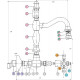 Смеситель Bandini Antica 541.920 Cr для кухонной мойки двухвентильный, хром