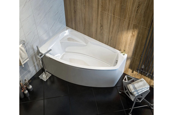 Акриловая ванна Bas Камея 150x90 L асимметричная, встраиваемая, объем 210 л.