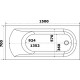 Акриловая ванна Bas Нирвана 150x70 прямоугольная, встраиваемая, объем 165 л.