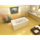 Акриловая ванна Bas Бриз 150 см с г/м, пристенная, прямоугольная, объем 210 л.