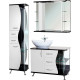 Шкаф-пенал Bellezza Рио 50 L черно-белый напольный, левый