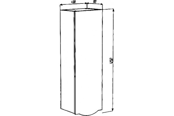 Шкаф-пенал Bellezza Сесилия 40 L, капучино, подвесной, левый