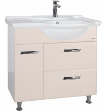 Тумба с раковиной Bellezza Балтика 90 R бежевая, напольная, правая