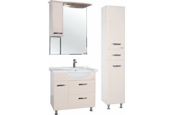 Тумба с раковиной Bellezza Балтика 90 R бежевая, напольная, правая