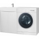 Тумба для комплекта Bellezza Олиссия 120 L, белая, под стиральную машину, напольная, с дверками