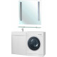 Тумба для комплекта Bellezza Олиссия 120 L, белая, под стиральную машину, напольная, с дверками