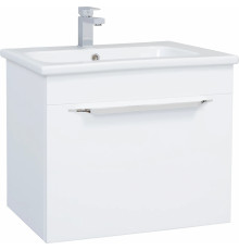 Тумба для комплекта Bellezza Альдо 60 белая, 1 ящик, подвесная, ручки хром