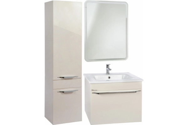 Тумба для комплекта Bellezza Альдо 60 бежевая, 1 ящик, подвесная, ручки хром