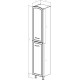 Шкаф-пенал Bellezza Амелия 35 L, с бельевой корзиной, белый, с дверками, левый