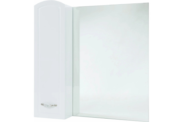 Зеркало-шкаф Bellezza Амелия 80 L, белое, с дверками, прямоугольное