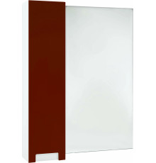 Зеркало-шкаф Bellezza Пегас 60 L, красное, с дверками, прямоугольное