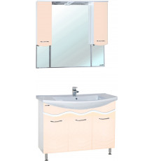 Мебель для ванной Bellezza Мари 105 белая, бежевая, с дверками, с доводчиками