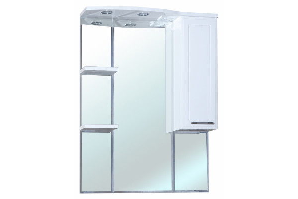 Зеркало-шкаф Bellezza Коралл 85 R правое, с полками, с подсветкой