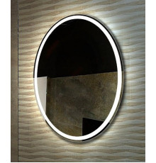 Зеркало Bellezza Vesta 60х80 см, с подсветкой, округлое, с розеткой