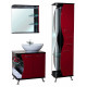 Зеркало Bellezza Рио 70 R красное с черным, правое, с полками