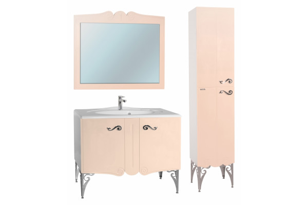 Зеркало Bellezza Эстель 80 бежевое прямоугольное,  в стиле ретро