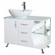 Тумба с раковиной Bellezza Рио 90 L белая, напольная, левая