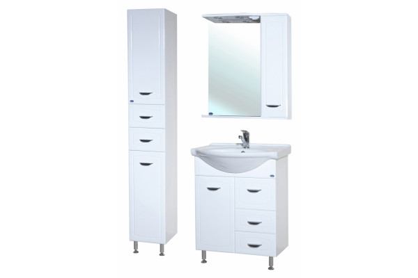 Зеркало-шкаф Bellezza Классик 65 R правое, с полками, с подсветкой