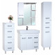 Зеркало-шкаф Bellezza Сиена 80 L белый левое, с полками, с подсветкой