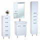 Зеркало-шкаф Bellezza Сиена 70 L белый левое, с подсветкой, ручки хром